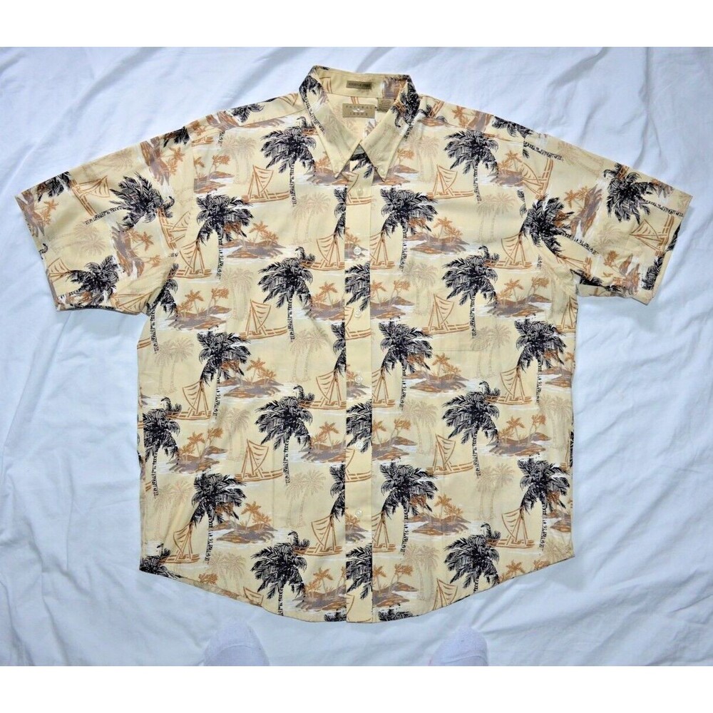 NEW Natural Issue Mens Size XL Button Up Hawaiian Short Sleeve Aloha Shirt
